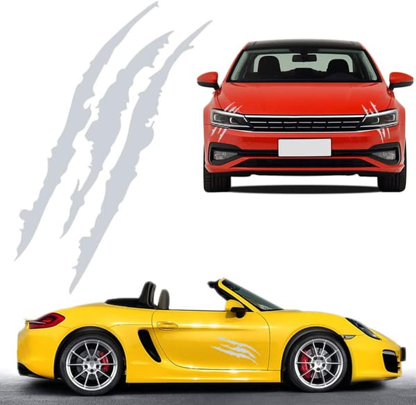 White - Reflective Car Sticker Waterproof Headlight Sticker Moto