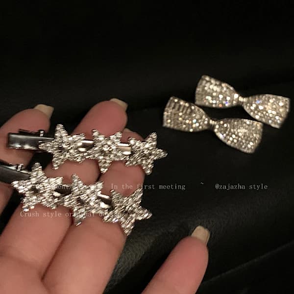 Brudebryllup Krystallstjerne Tiara Hårtilbehør for kvinner og jenter (Sølv)