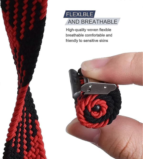 【LD】Adjustable Bed Solo Loop with Le Compatible with Watch 42mm 44mm 45mm Soft Wrist Stretched Nylon S Compatible with Iwatch