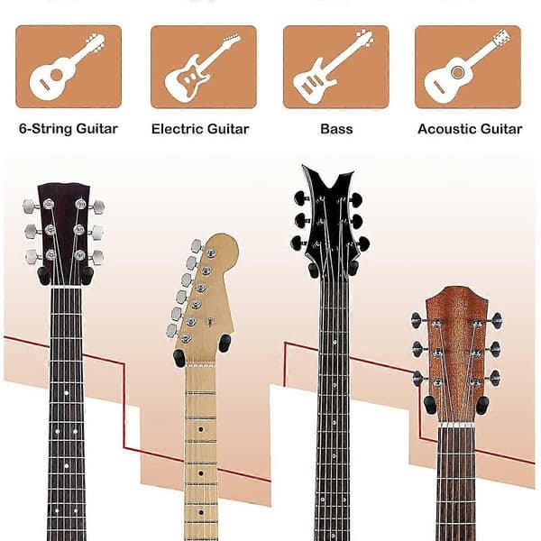 st. Guitar Wall Mount, Guitar Hook, Walnut U-shaped Guitar Hanger Wall Mount for Acoustic