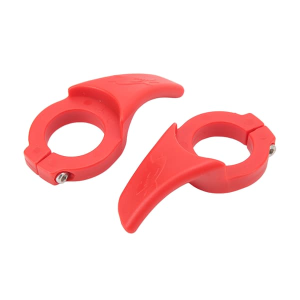 1 Pair Handlebar Thumb Rests Durable Thumb Grips Bike Bar Ends for Mountain Bikes Red