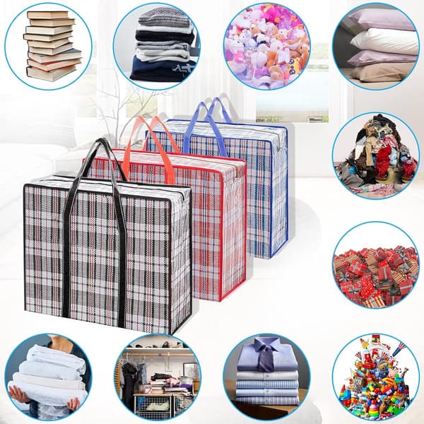 3-pack Garment Bags with Zipper, Large Reusable Waterproof Storage, 68x50x23cm