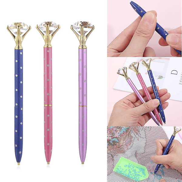 3 stk Arts Point Borepenne DIY Diamantkrystalpenne 5D Diamantmaling