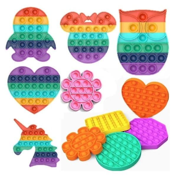 Stuff Certified® Pop It - Fidget Anti Stress Lelu Kupla Lelu Silikoni Neliö Valkoinen