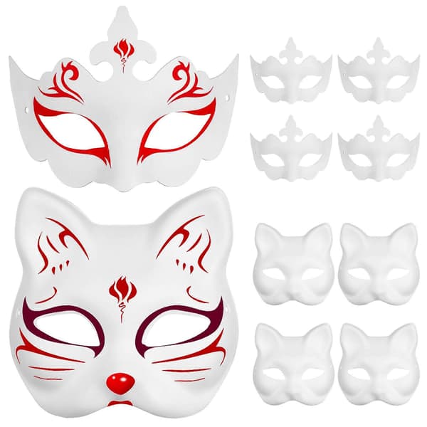 10 st kattmasker, tom maskeradmask, cosplay-festmask, halloweenmask, tom djurmask