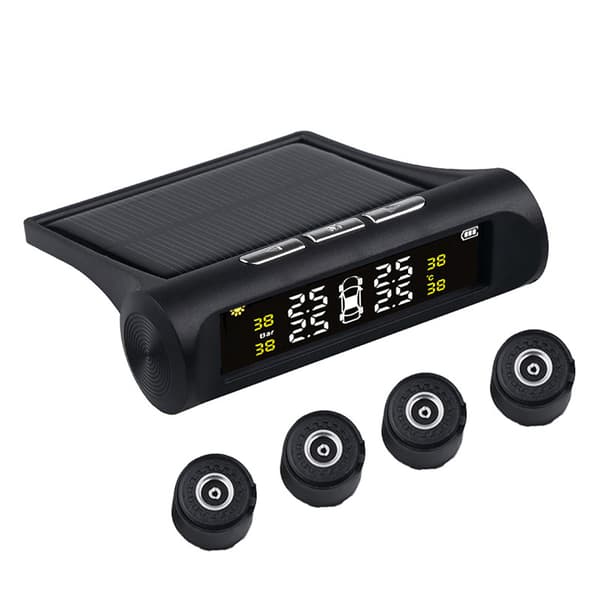 USB eller solcellsladdning bil TPMS däcktrycksövervakningssystem-FA3-