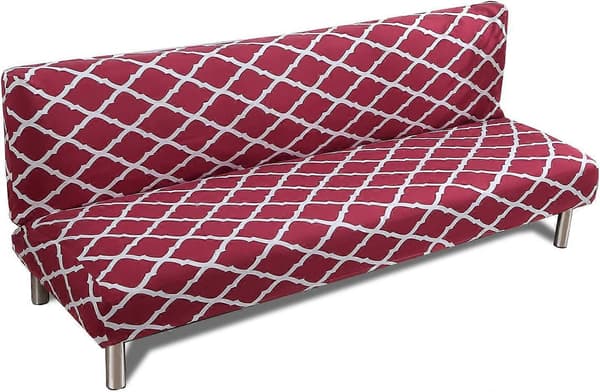 Sofatrekk uten armlener 3-seter/2-seter, elastisk sofatrekk for sovesofa S