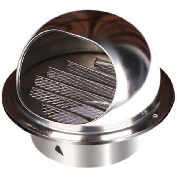 120 mm ventilationsgitter. Højkvalitets ventilationsgitter i rustfrit stål. Eksternt ventilationsgitter med insektnet. Beskytter facaden og pr
