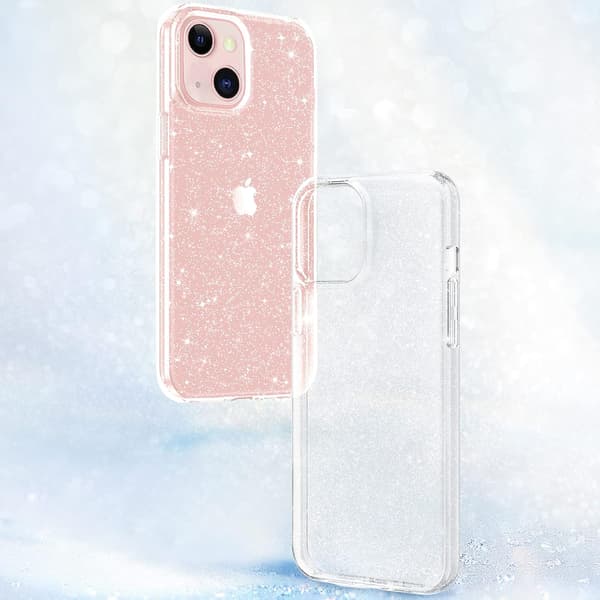 Kimalteleva läpinäkyvä ohut iskunkestävä suojakuori yhteensopiva iPhone 13 - 6,1 tuumaa [JUN]