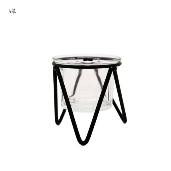 Egnet for bordblomststativ (kort stil - svart), metallblomst