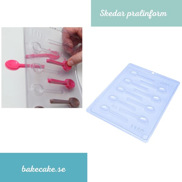 Pralinform Skje Sjokoladeform - BWB 1136 Transparent transparent