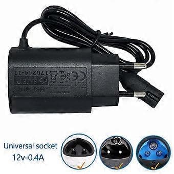 12V 0.4A Erstatningslader for Braun Series S3 S5 S7 S8 S9 Elektrisk Barbermaskin, Strømadapter[JUN]
