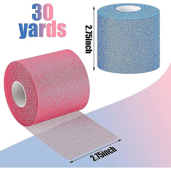 3 kpl Athletic Pre Wrap -teippi urheiluun, esikääre urheiluteippi 7 cm x 27,4 m (Väri: Värikäs)[co]