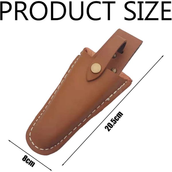 Leather Sheath for Garden Shears and Knives, Belt Loop Compatible with Pruners, Scissors or Garden Tools