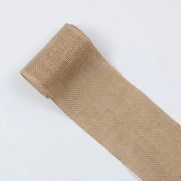 Naturfärgat jutetyg Juteband 6 cm 6cm
