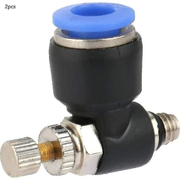 2 stk. pneumatiske lynkoblinger Slangekobling Pneumatisk regulator Luftstrøm