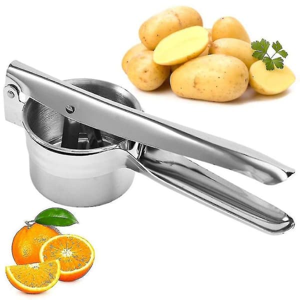 Potato Spaetzle Press in Stainless Steel Spaghetti Ice Cream Press with 3 Hole Inserts