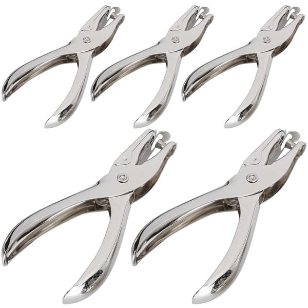 5 Pcs Hole Punch Handheld Single Hole Classic Office Paper Ticket School Supplies