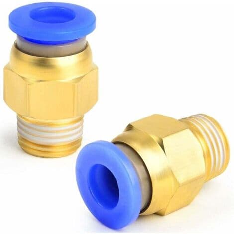 2 stk. 6 mm rør OD x 1/8 BSP lige lynkobling (PC6-01)