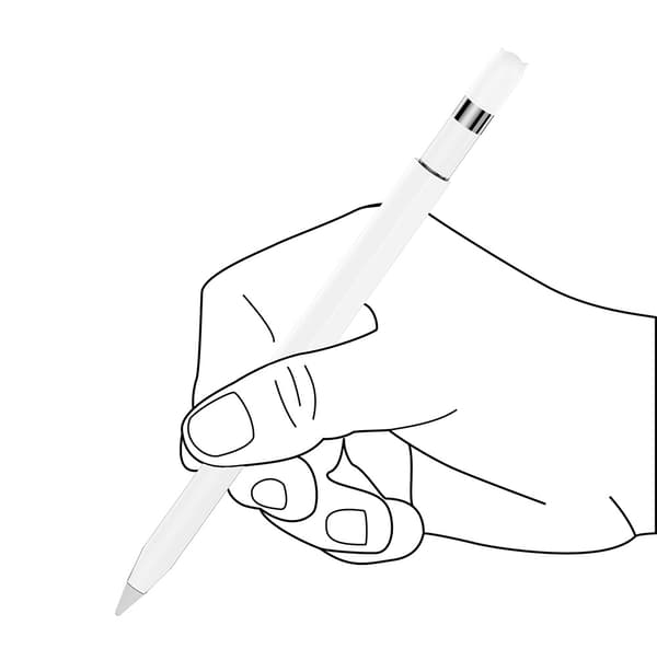 Silikonisuojaholkki Apple Pencilille, valkoinen