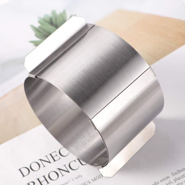 Adjustable Cake Mold Ring, Retractable Round Mousse Sliding Cake Ring in Stainless Steel, Milk Cake Mold, Cake Baking Tool for DIY