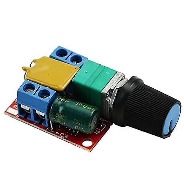 5 stk Mini DC Motor PWM Hastighetsregulator 3V-35V Hastighetskontrollbryter LED Dimmer 5A Kretskortmodul 90W Høy Hastighet DIY