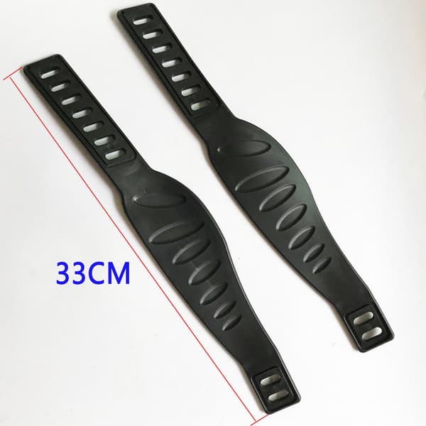 1 par sykkelpedalstropper - 33 cm, justerbar gummi - for trimsykler, treningsstudio - sykkeltilbehør