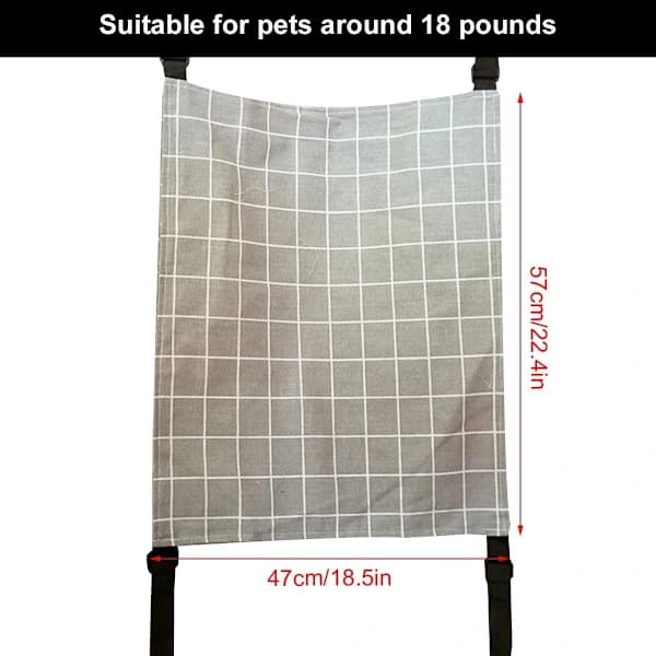 Pet Hammock - Cat Swing - Wall Mounted Hammock for Cats - Hanging Cat Basket - With Adjustable Straps - Washable - 57x47 cm