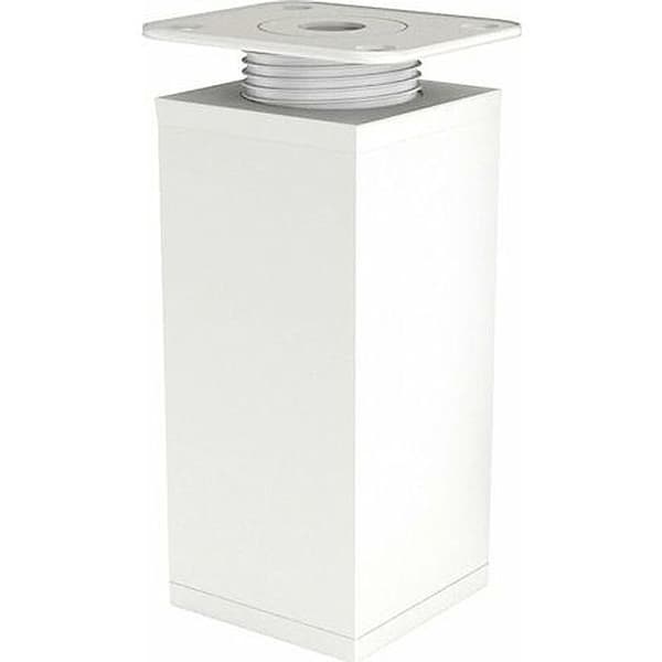 Möbelben, Justerbart Soffben, Justerbart Möbelben, Set om 4, Vinklat 40x40mm, Montering Ingår, 120mm Vit