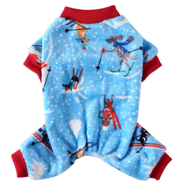 Julepyjamas for kjæledyr, vinter, firebente klær, XL