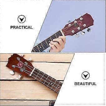 2 st Gitarr Blomsterdekaler Huvuddekal Gitarr Dekorativ Dekal Gitarrdekaler