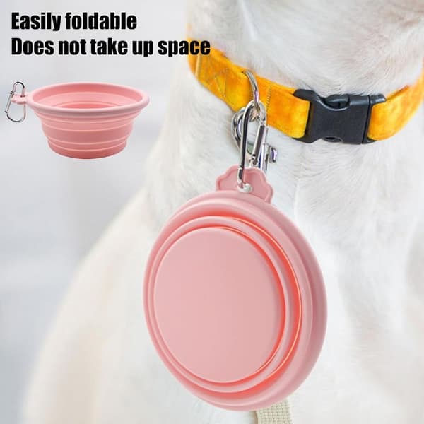 Dog Bowl, Pet Bowl, Foldable Silicone Design, Leak-Proof, Lightweight Construction, Suitable for Outdoor Use (Beach, Park, Camping), 5 Inch,
