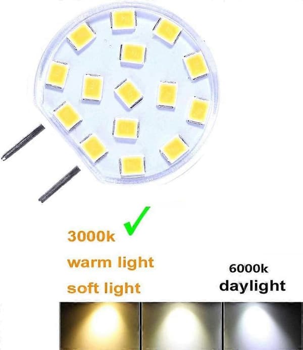 Dimbar G8 LED-pære 2,5W 3000k Mykt Varmhvitt Pucklys Keramikk x4 [DB]