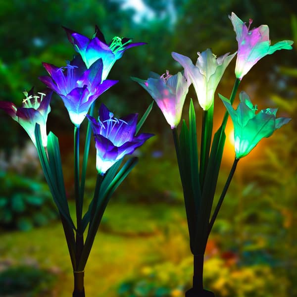 Solar lights for garden, outdoor, with 16 larger S