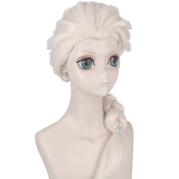 Anime-peruukit Prinsessa Elsa punotut synteettiset peruukit