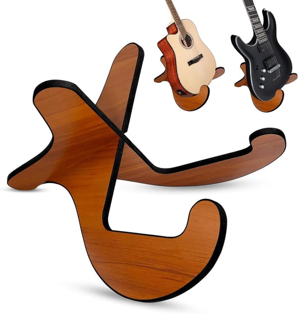 Gitarrställ, Träställ för Gitarr, Gitarrställ Golv, Portabelt Demonterbart Träställ för Ukulele, Mandolin, Banjo och Fiol