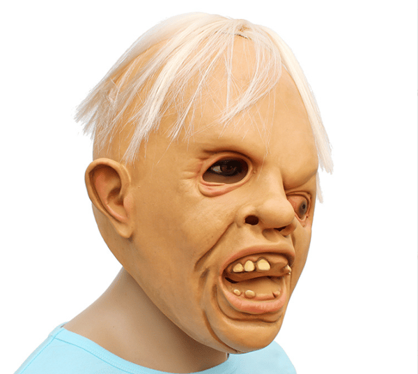 1 stk - Halloween Maske Maskerade Dekorasjon Skjevøyd Monster L