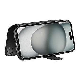 Compatible Case for iPhone 15 Plus Compatible with MagSafe Detachable Leather Cover with Lens Protection (Black)