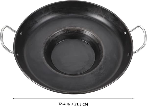 Forhåndskrydret non-stick støpejernspanne - 32 cm, multifunksjonell stekepanne for hjemmelaget mat og biff