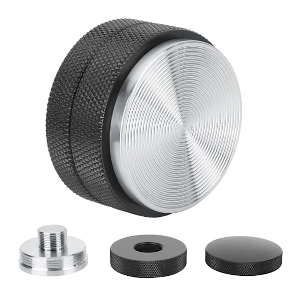 58 mm skridsikker kaffepresser i rustfrit stål til kommerciel brug, sort gevindbase