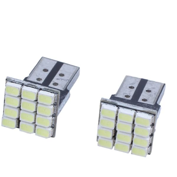T10 W5W Canbus Vita LED-billampor 12-SMD 1206 Lampor 12V 4-pack