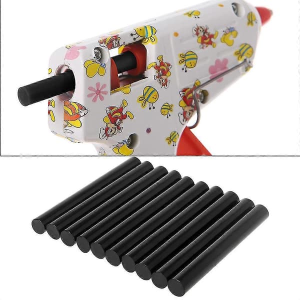 10 stk. Smeltelimsstifter Sort Høj Vedhæftning 11 mm Til DIY Håndværk Legetøjsreparationsværktøj