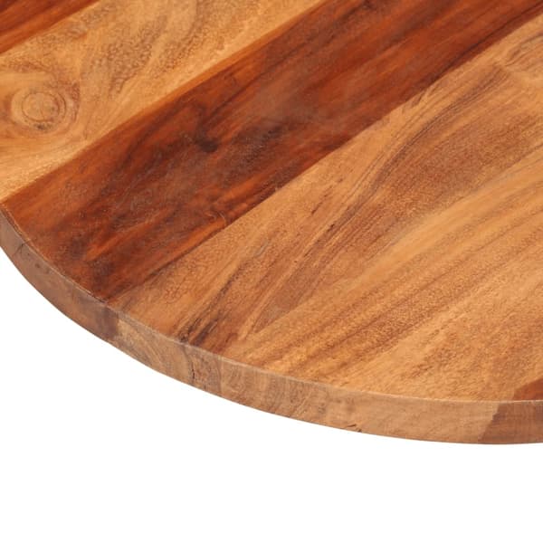 vidaXL Table Top Solid Acacia Wood Round 25-27 mm 50 cm Brun brown