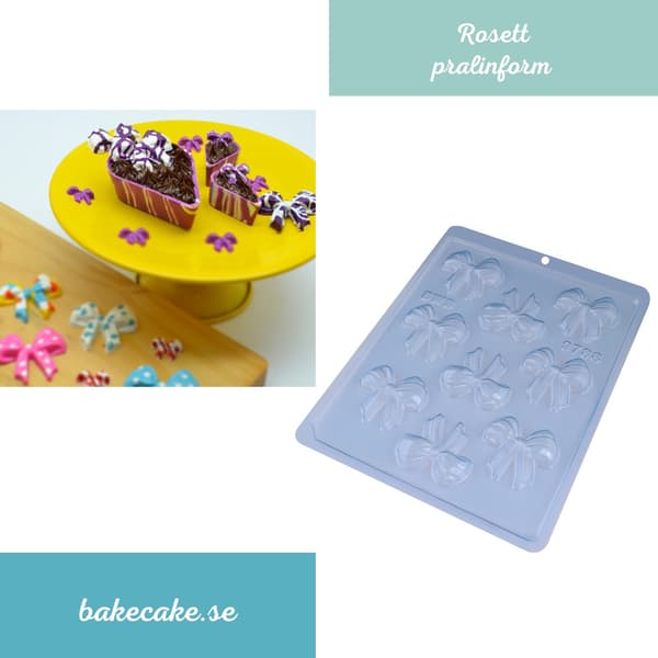 Pralinform Rosett Sjokoladeform - BWB 9788 Transparent transparent