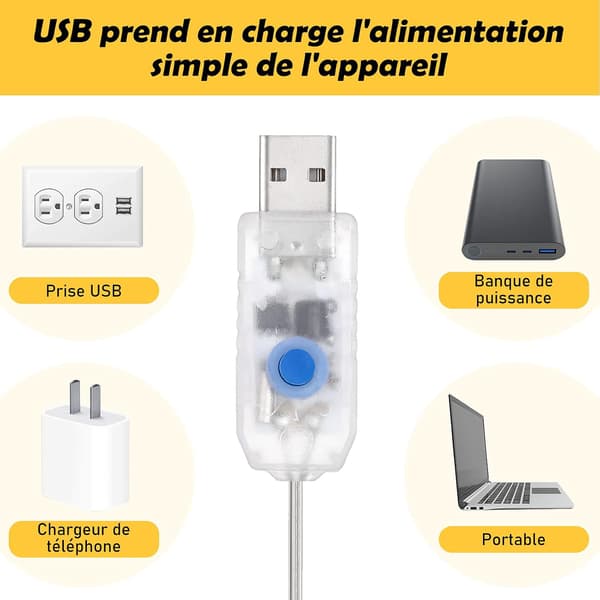 3m x 3m gardinlys - 300 LED USB gardinlys