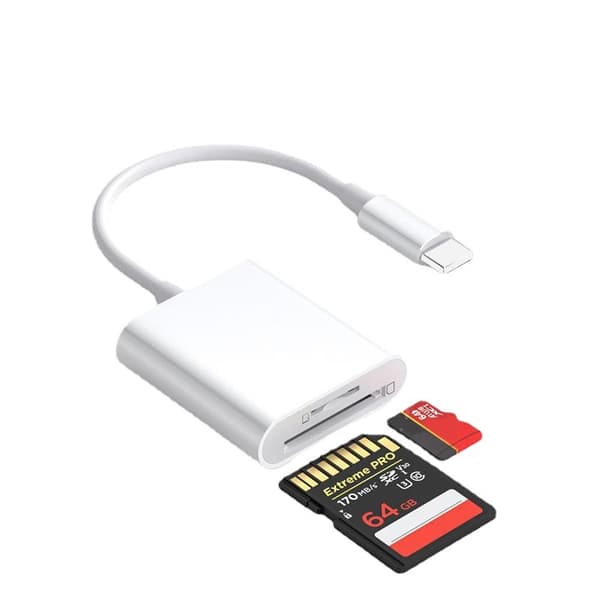 [PLEE] Apple-adapter SD TF Minnekortleseradapter Lightning-konverterer for mobiltelefonkortleser