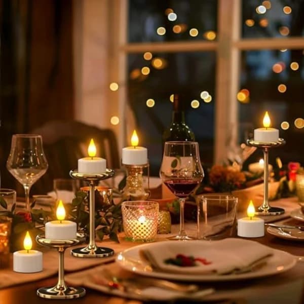 Rechargeable LED Flameless Candles 12-pack with Remote Control & Timer 12pcs with Charging Base -