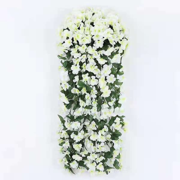 2 buketter Petal hængende kunstige blomster, kunstig blåregn