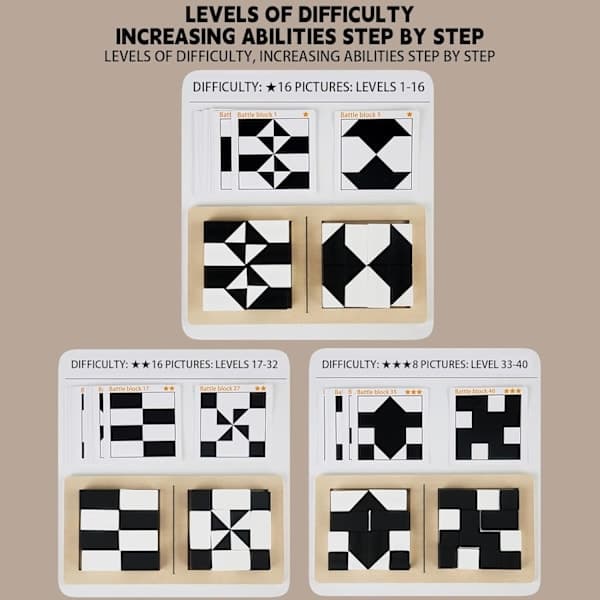 Hidden Building Puzzle Blocks Leke for barn, hjernetrening, logikkleker