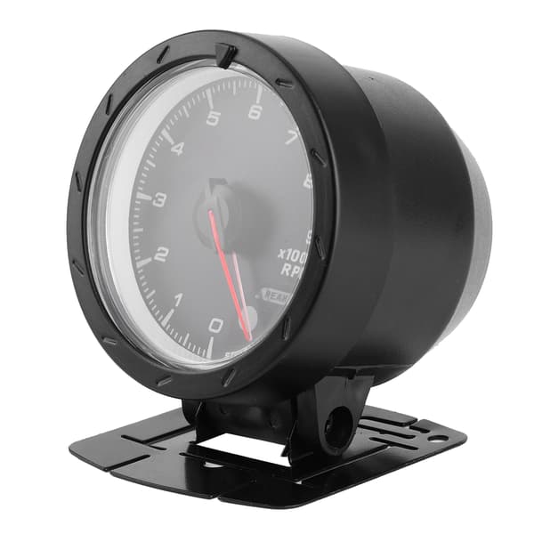 Tachometer Gauge Pointer 0‑9000 RPM White/Red LED Light 65mm Dia 12V Auto Instrument